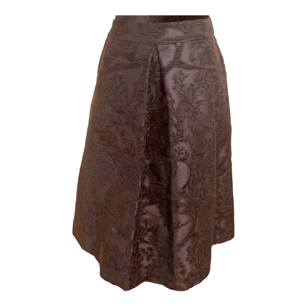 Jacquard A-line Inverted Pleated Skirt